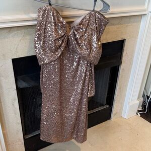 Vince Camuto Gold Sequin Dress. Size 12. NWT. Listing 9157